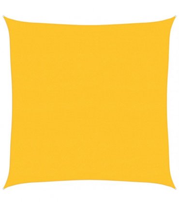 vidaXL Sunshade Sail 160 g/m² Square Yellow 6x6 m HDPE