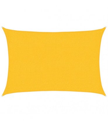 vidaXL Sunshade Sail 160 g/m² Rectangular Yellow 2x2.5 m HDPE