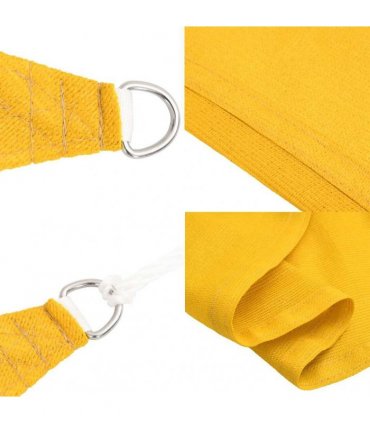 vidaXL Sunshade Sail 160 g/m² Yellow 2x5 m HDPE