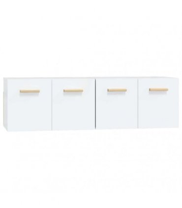 vidaXL Wall Cabinets 2 pcs White 60x36,5x35 cm Engineered Wood