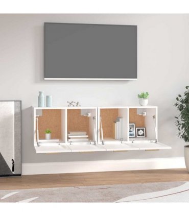 vidaXL Wall Cabinets 2 pcs White 60x36,5x35 cm Engineered Wood