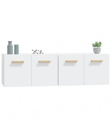 vidaXL Wall Cabinets 2 pcs White 60x36,5x35 cm Engineered Wood