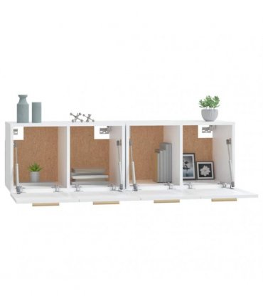 vidaXL Wall Cabinets 2 pcs White 60x36,5x35 cm Engineered Wood