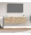 vidaXL Wall Cabinets 2 pcs Sonoma Oak 60x36,5x35 cm Engineered Wood