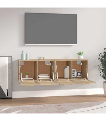 vidaXL Wall Cabinets 2 pcs Sonoma Oak 60x36,5x35 cm Engineered Wood