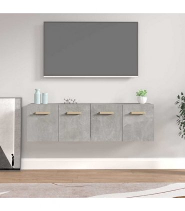 vidaXL Wall Cabinets 2 pcs Concrete Grey 60x36,5x35 cm Engineered Wood