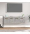 vidaXL Wall Cabinets 2 pcs Concrete Grey 60x36,5x35 cm Engineered Wood
