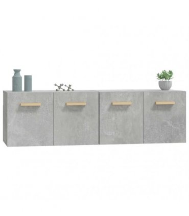 vidaXL Wall Cabinets 2 pcs Concrete Grey 60x36,5x35 cm Engineered Wood
