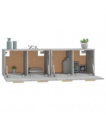 vidaXL Wall Cabinets 2 pcs Concrete Grey 60x36,5x35 cm Engineered Wood