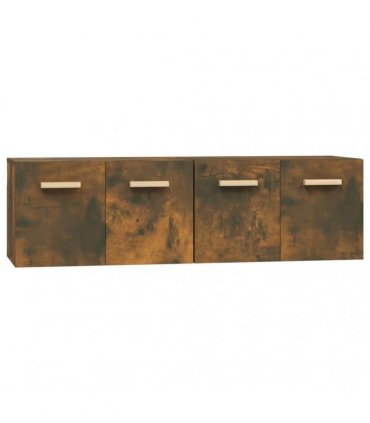 vidaXL Wall Cabinets 2 pcs Smoked Oak 60x36,5x35 cm Engineered Wood