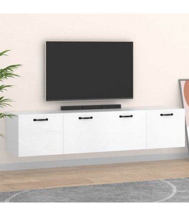vidaXL Wall Cabinets 2 pcs White 60x36,5x35 cm Engineered Wood