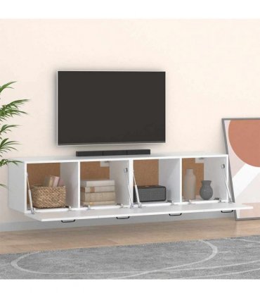 vidaXL Wall Cabinets 2 pcs White 60x36,5x35 cm Engineered Wood