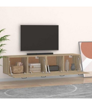 vidaXL Wall Cabinets 2 pcs Sonoma Oak 60x36,5x35 cm Engineered Wood