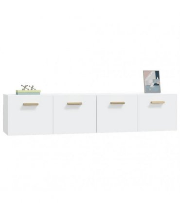 vidaXL Wall Cabinets 2 pcs White 80x35x36,5 cm Engineered Wood
