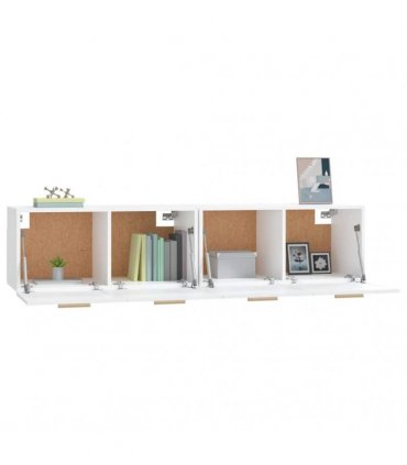 vidaXL Wall Cabinets 2 pcs White 80x35x36,5 cm Engineered Wood