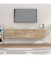 vidaXL Wall Cabinets 2 pcs Sonoma Oak 80x35x36,5 cm Engineered Wood