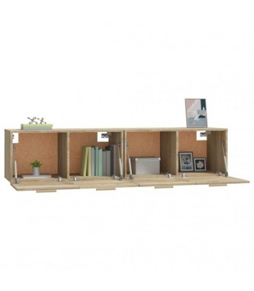 vidaXL Wall Cabinets 2 pcs Sonoma Oak 80x35x36,5 cm Engineered Wood