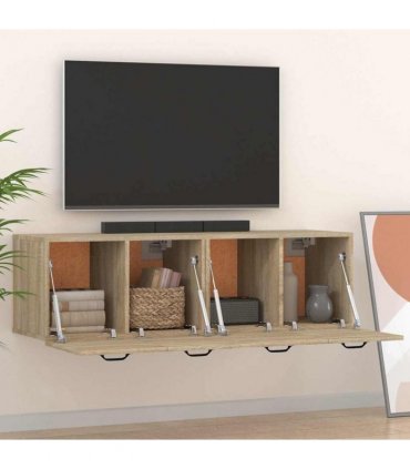 vidaXL Wall Cabinets 2 pcs Sonoma Oak 80x35x36,5 cm Engineered Wood