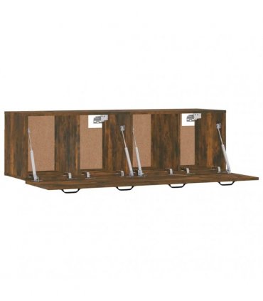 vidaXL Wall Cabinets 2 pcs Smoked Oak 80x35x36,5 cm Engineered Wood