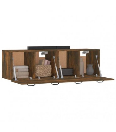 vidaXL Wall Cabinets 2 pcs Smoked Oak 80x35x36,5 cm Engineered Wood