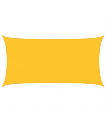 vidaXL Sunshade Sail 160 g/m² Yellow 2.5x5 m HDPE