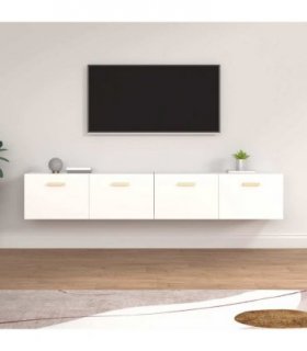 vidaXL Wall Cabinets 2 pcs White 100x36,5x35 cm Engineered Wood