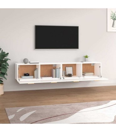 vidaXL Wall Cabinets 2 pcs White 100x36,5x35 cm Engineered Wood