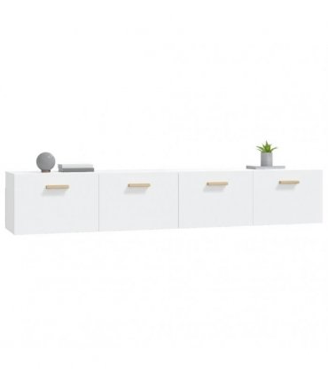 vidaXL Wall Cabinets 2 pcs White 100x36,5x35 cm Engineered Wood