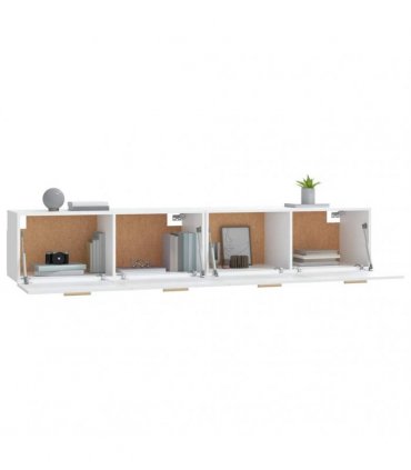 vidaXL Wall Cabinets 2 pcs White 100x36,5x35 cm Engineered Wood