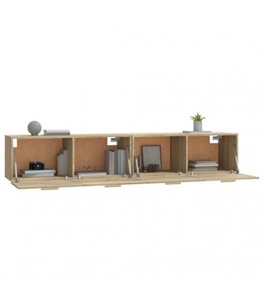 vidaXL Wall Cabinets 2 pcs Sonoma Oak 100x36,5x35 cm Engineered Wood