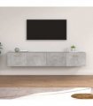 vidaXL Wall Cabinets 2 pcs Concrete Grey 100x36.5x35cm Engineered Wood