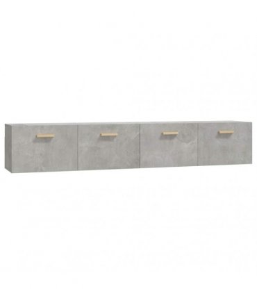 vidaXL Wall Cabinets 2 pcs Concrete Grey 100x36.5x35cm Engineered Wood