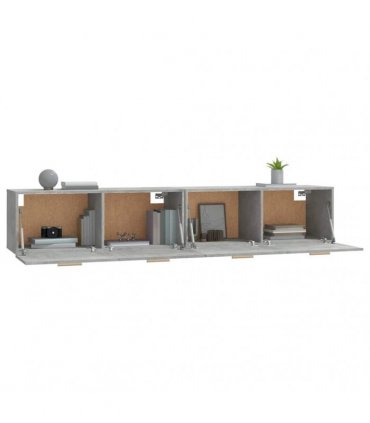 vidaXL Wall Cabinets 2 pcs Concrete Grey 100x36.5x35cm Engineered Wood