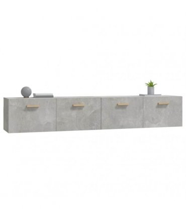 vidaXL Wall Cabinets 2 pcs Concrete Grey 100x36.5x35cm Engineered Wood