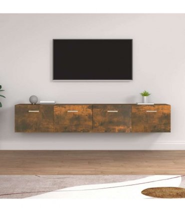 vidaXL Wall Cabinets 2 pcs Smoked Oak 100x36,5x35 cm Engineered Wood