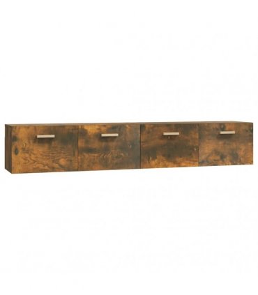 vidaXL Wall Cabinets 2 pcs Smoked Oak 100x36,5x35 cm Engineered Wood