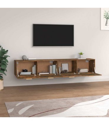 vidaXL Wall Cabinets 2 pcs Smoked Oak 100x36,5x35 cm Engineered Wood