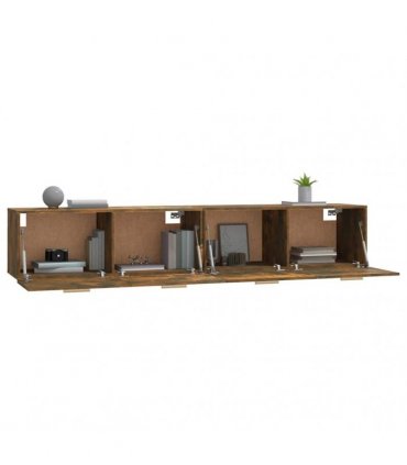 vidaXL Wall Cabinets 2 pcs Smoked Oak 100x36,5x35 cm Engineered Wood