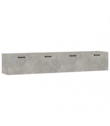 vidaXL Wall Cabinets 2 pcs Concrete Grey 100x36.5x35cm Engineered Wood