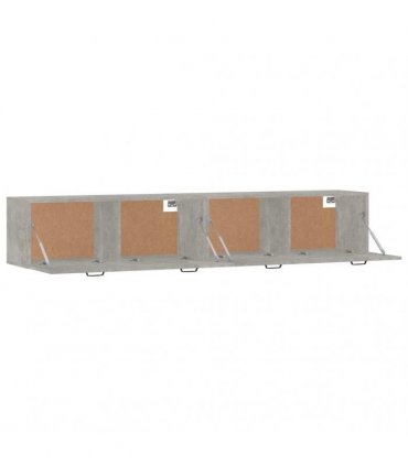 vidaXL Wall Cabinets 2 pcs Concrete Grey 100x36.5x35cm Engineered Wood