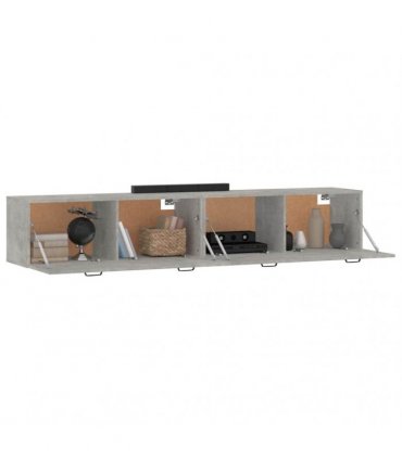 vidaXL Wall Cabinets 2 pcs Concrete Grey 100x36.5x35cm Engineered Wood