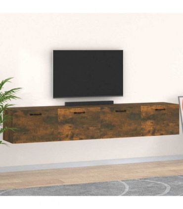 vidaXL Wall Cabinets 2 pcs Smoked Oak 100x36,5x35 cm Engineered Wood
