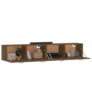 vidaXL Wall Cabinets 2 pcs Smoked Oak 100x36,5x35 cm Engineered Wood