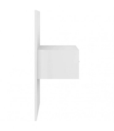 vidaXL Bed Headboard with Cabinets White Engineered Wood