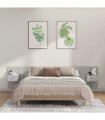 vidaXL Bed Headboard with Cabinets Grey Sonoma Engineered Wood