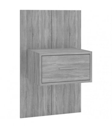 vidaXL Bed Headboard with Cabinets Grey Sonoma Engineered Wood