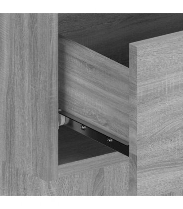 vidaXL Bed Headboard with Cabinets Grey Sonoma Engineered Wood