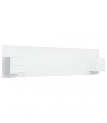 vidaXL Bed Headboard with Cabinets White Engineered Wood