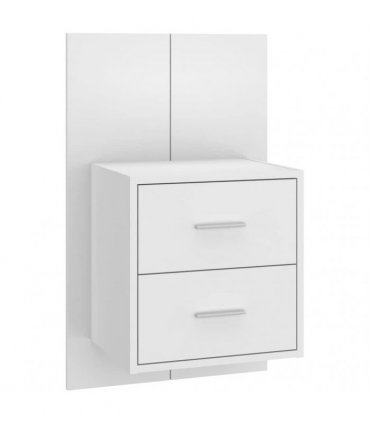 vidaXL Bed Headboard with Cabinets White Engineered Wood