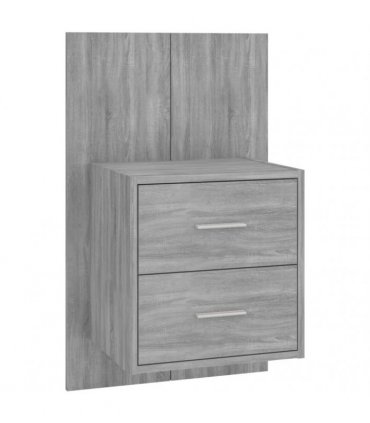 vidaXL Bed Headboard with Cabinets Grey Sonoma Engineered Wood